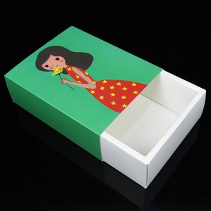 Cardboard drawer paper box
