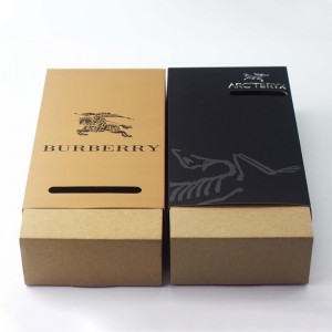 packaging paper box with sliding cardboard sleeve